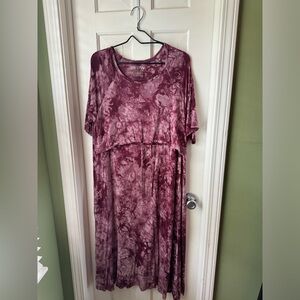 Latched Mama tiedye drawstring nursing dress